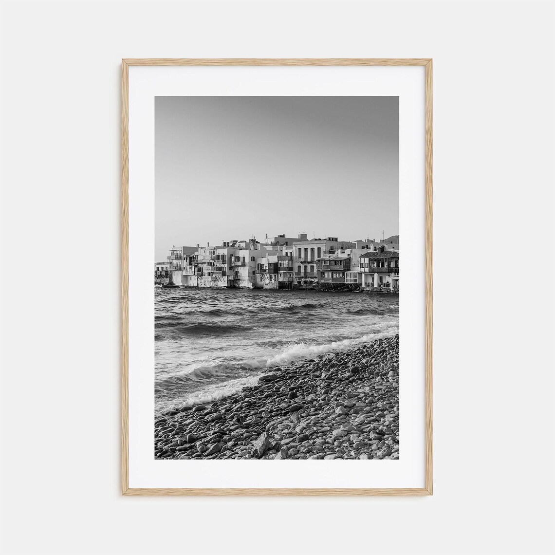 Mykonos Black And White Travel Poster, Wall Photography