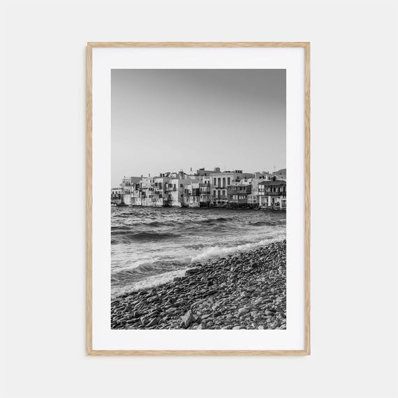 Mykonos Black And White Travel Poster, Wall Photography