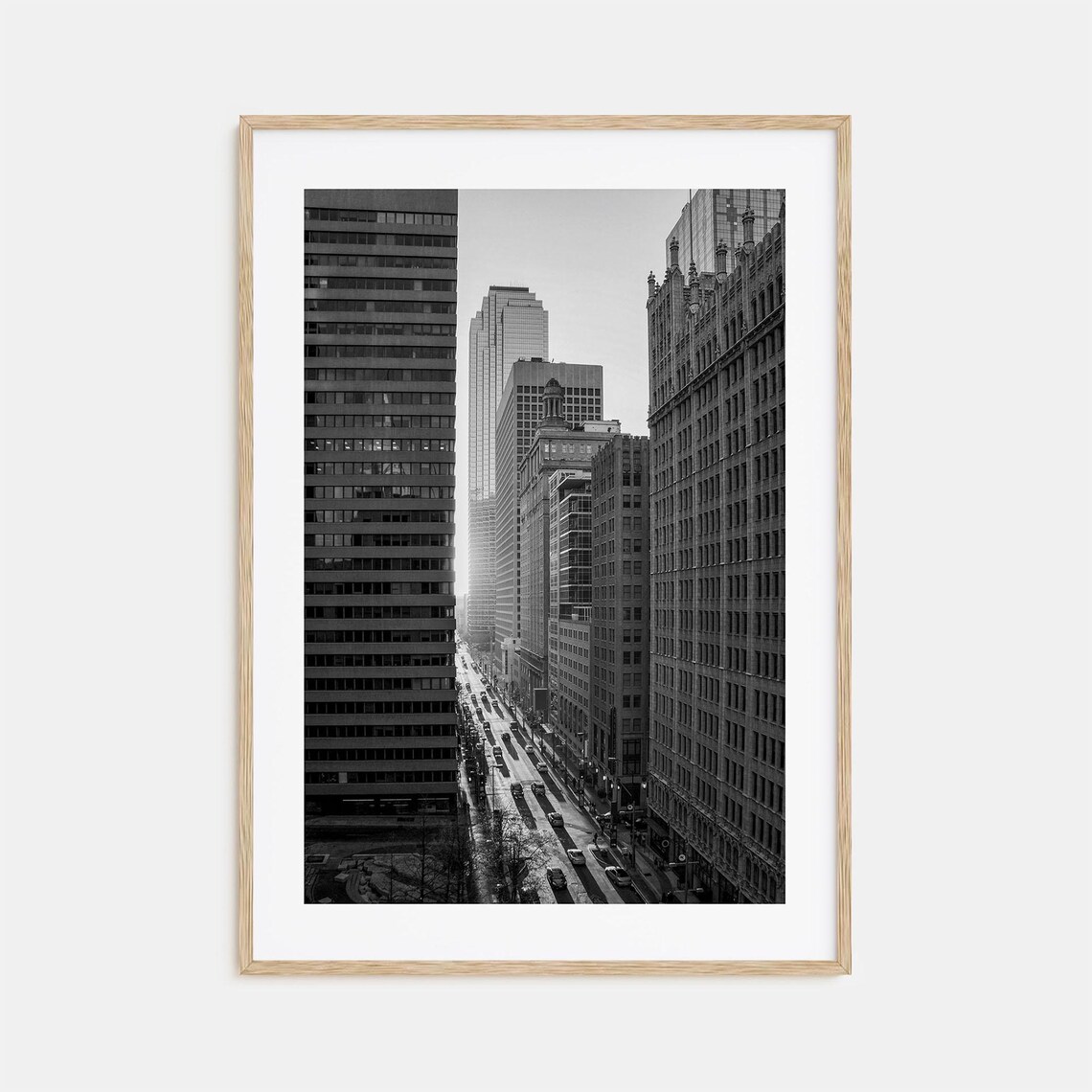 Dallas Black and White Travel Poster, Photo Print