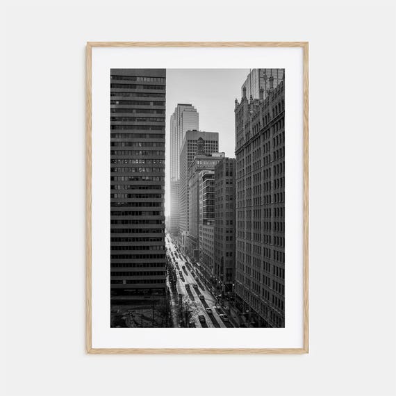 Dallas Black and White Travel Poster, Photo Print