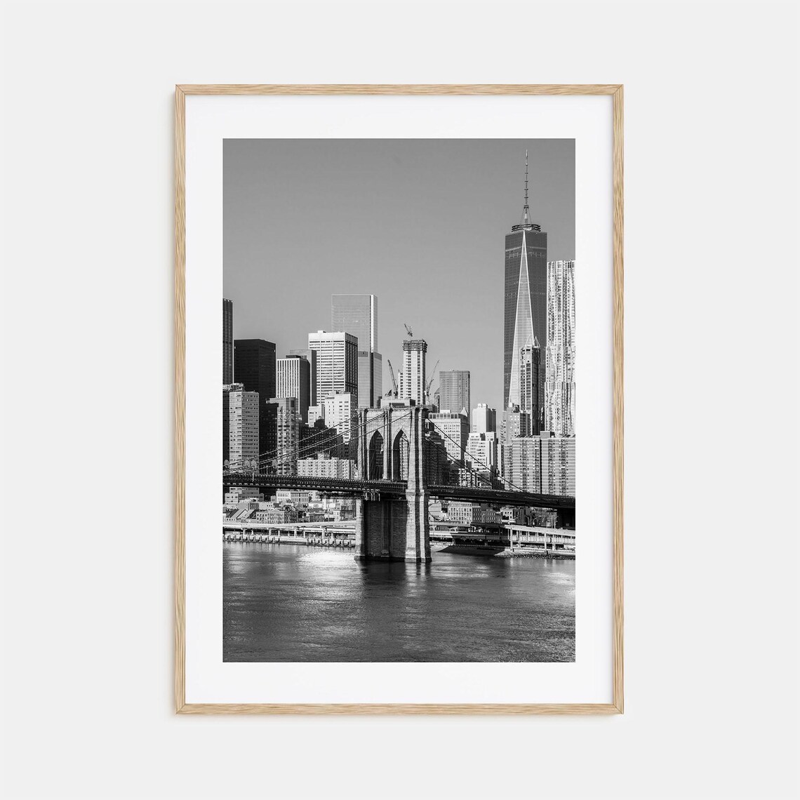 New York State Photo Black And White Poster Print