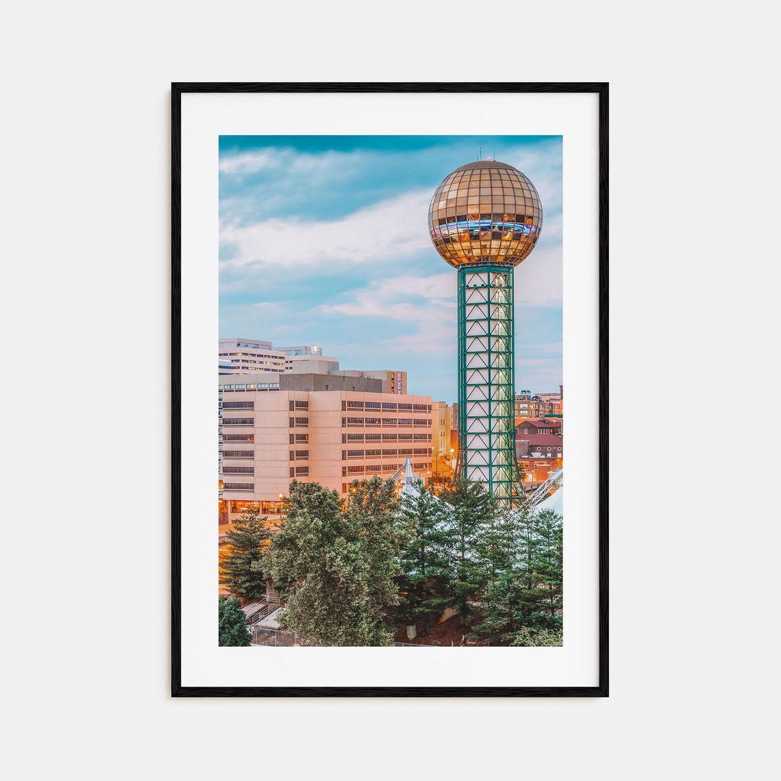 Knoxville Tennessee Sunsphere Tower City Skyline Landmark Poster