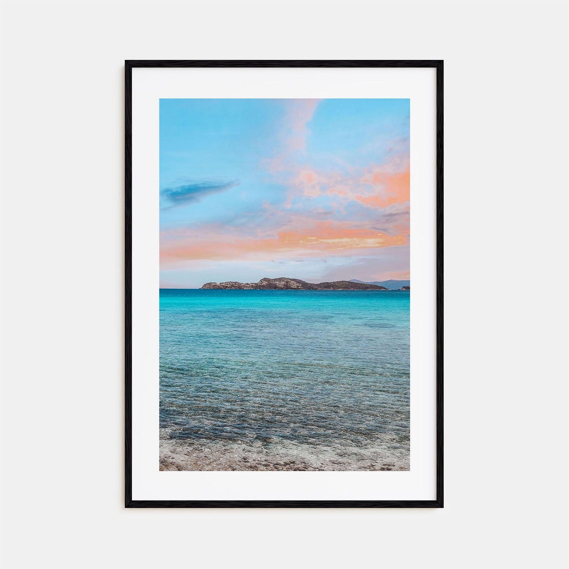 Saint Thomas Turquoise Sea Island Sunset Caribbean View Poster
