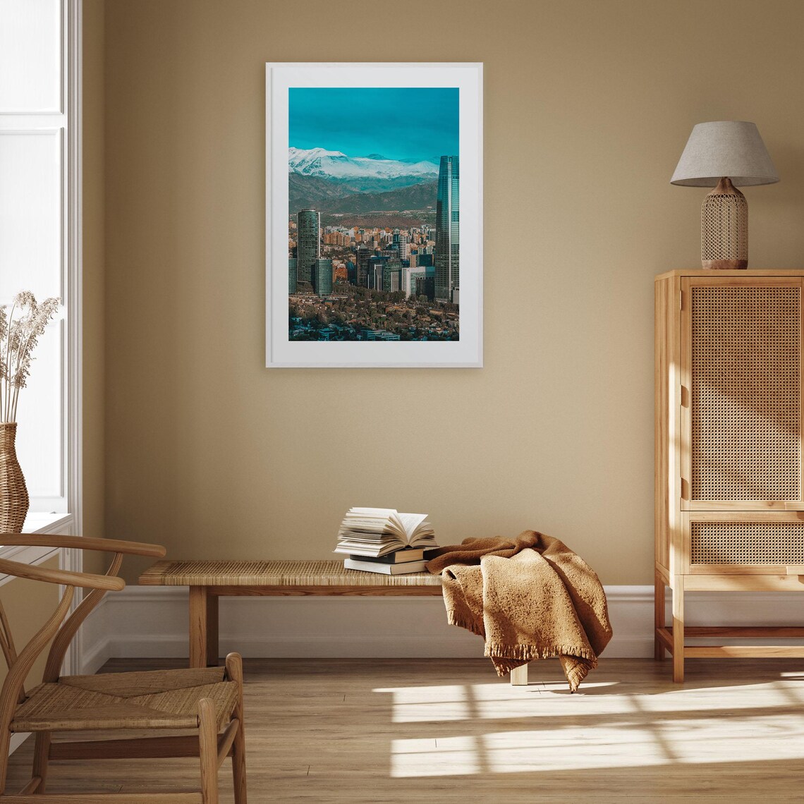 Santiago De Chile Colorful Travel Poster Print No 1 - Image 2