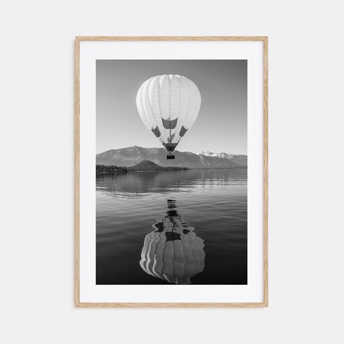 Lake Tahoe Black and White Travel Poster Print