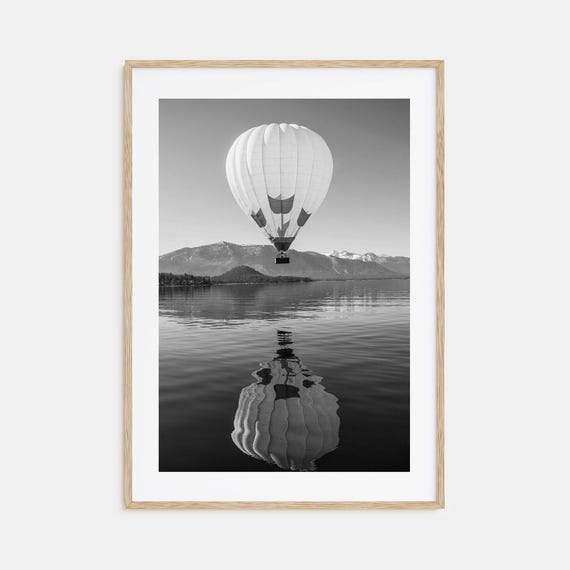 Lake Tahoe Black and White Travel Poster Print
