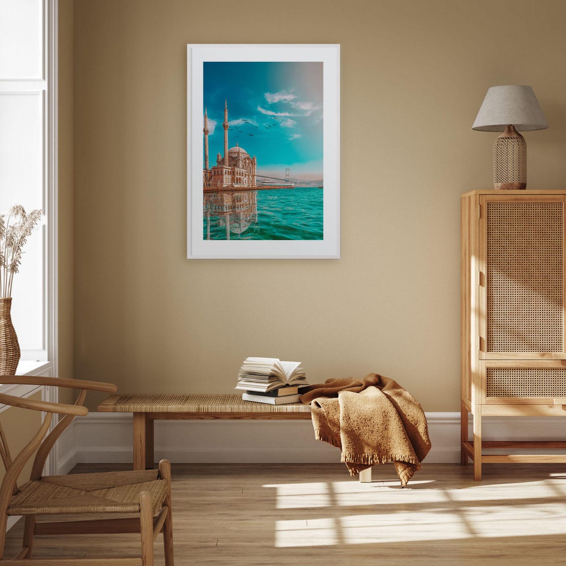 Istanbul Waterfront Mosque Turquoise Bosphorus Skyline Poster - Image 2