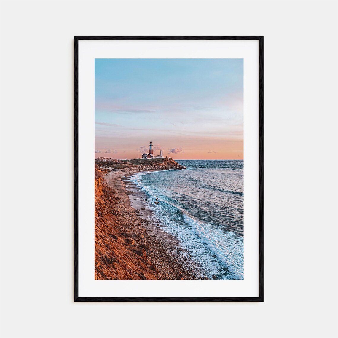 Montauk Travel Poster, Colorful Street Map No. 2
