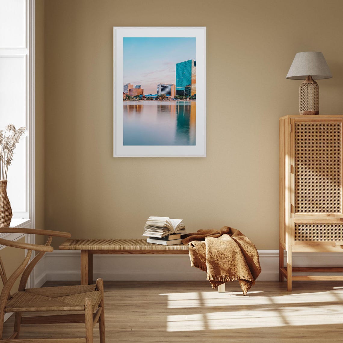 Toledo Ohio Riverfront Glass Tower Sunset Reflection Photo Poster - Image 2