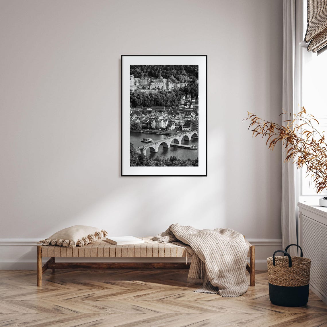 Heidelberg Photo Poster Print Heidelberg Black And White Art Heidelberg Photography Heidelberg Travel Heidelberg Map Poster - Image 2