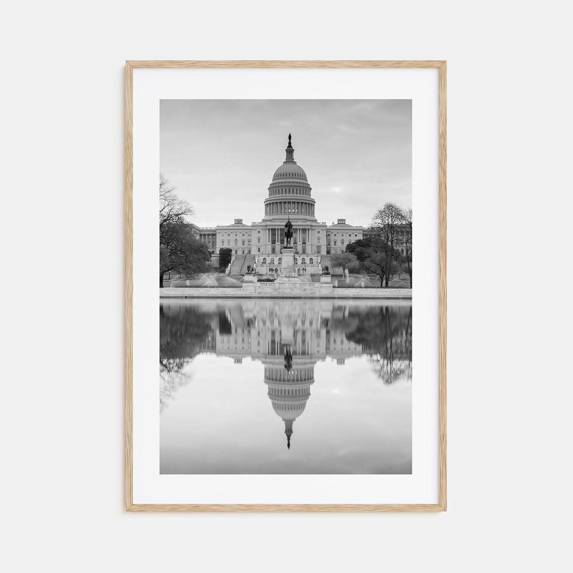 Washington DC Black And White Travel Poster Print
