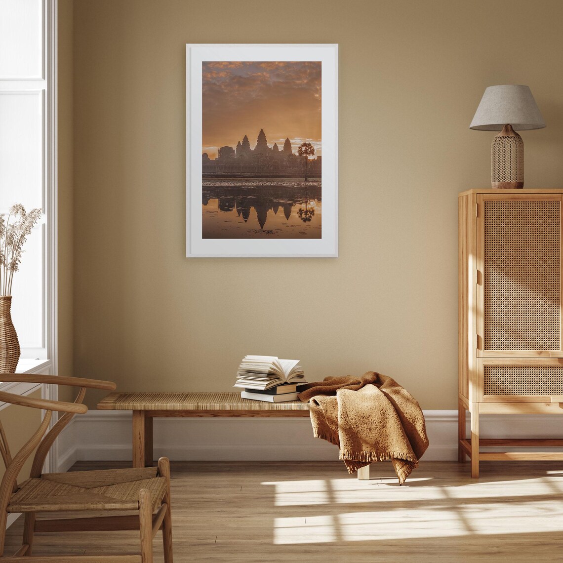 Cambodia Colorful Travel Poster, City Map Wall Art - Image 3