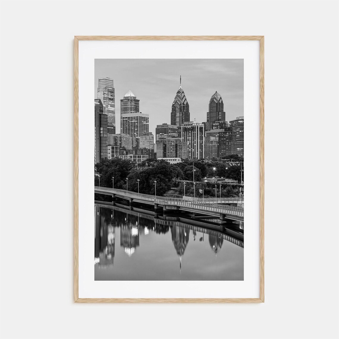 Philadelphia Black And White Travel Poster Print No. 2