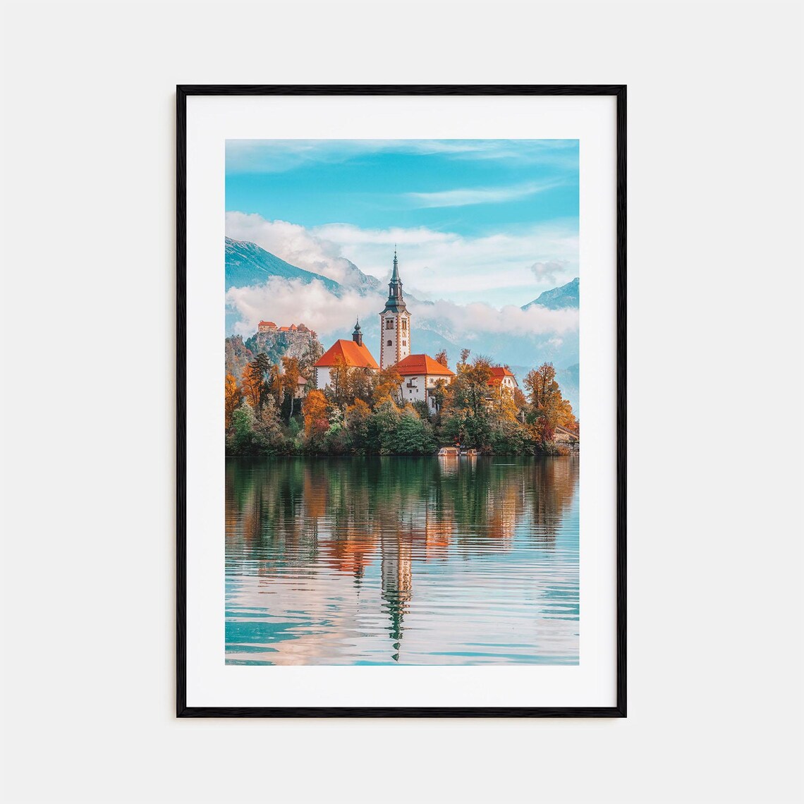 Slovenia Travel Poster, Colorful City Map Art Print