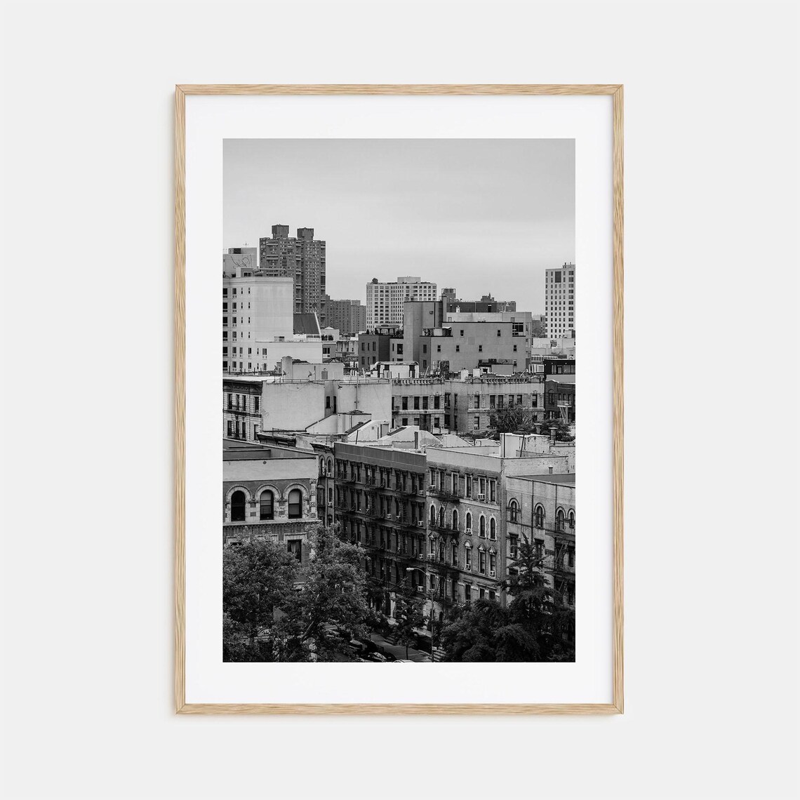 Harlem Black And White Travel Poster Print