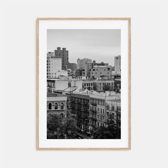 Harlem Black And White Travel Poster Print