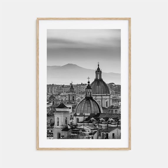 Rome Photo Poster Print, Black And White Travel Art