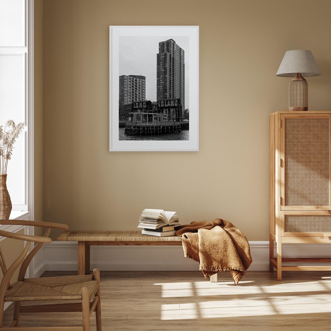 Long Island City Gantry Sign Black And White NYC Queens Poster - Image 3