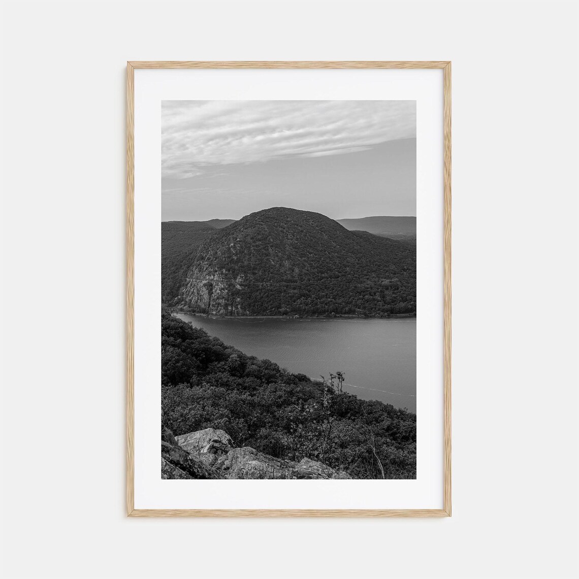 Hudson Valley Black And White Travel Poster