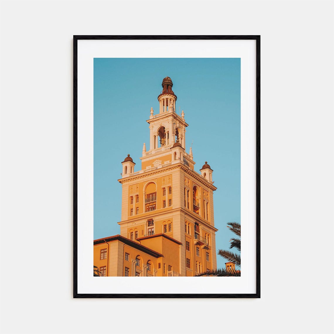 Coral Gables Mediterranean Tower Blue Sky Architecture Photo Poster