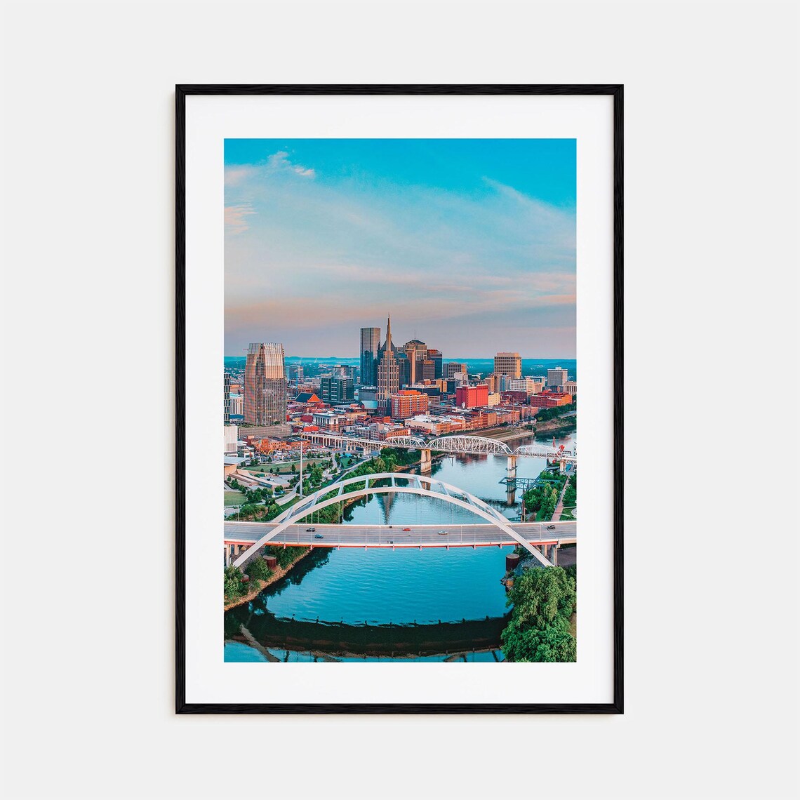 Nashville Colorful Travel Poster, City Map Art Print