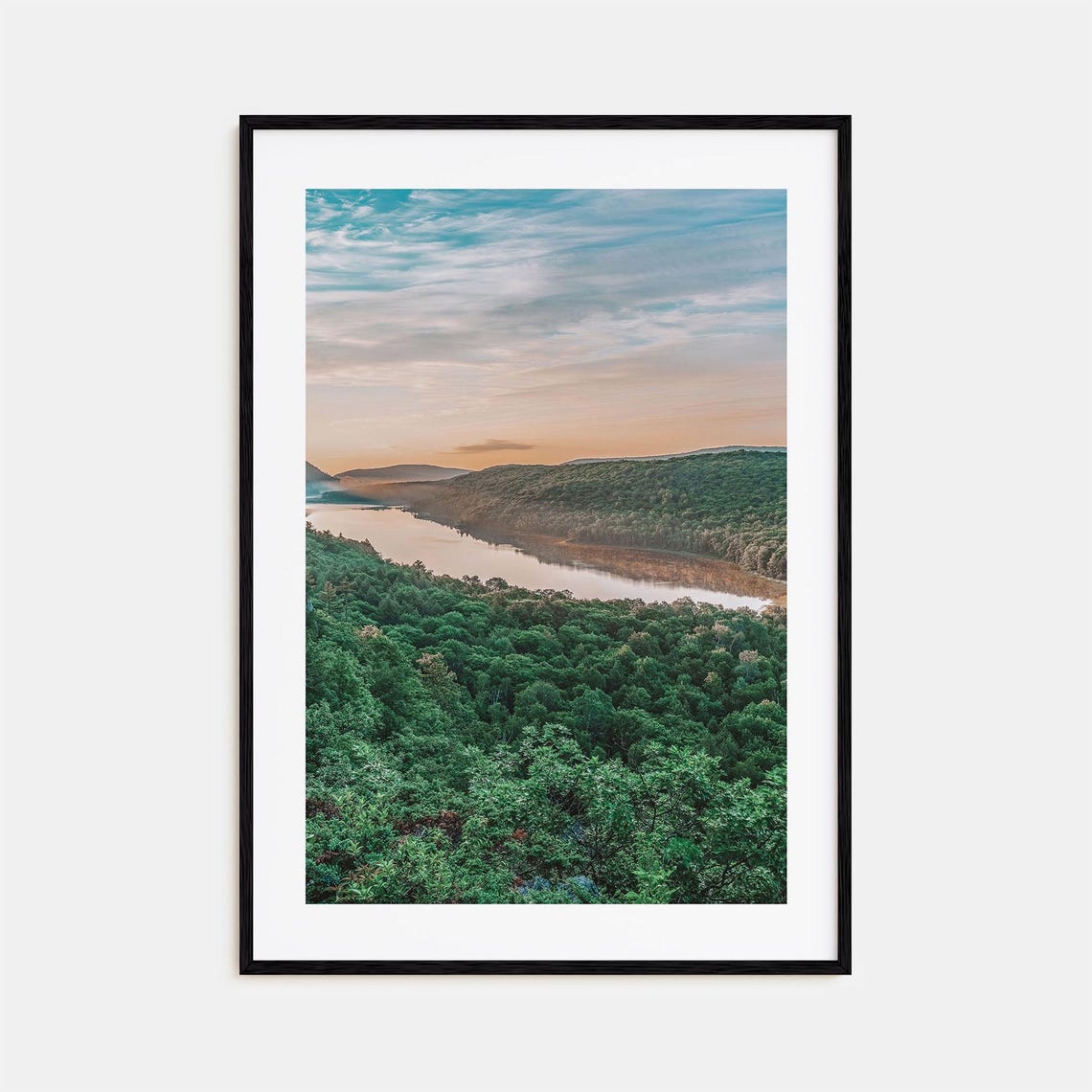 Upper Peninsula Michigan Lake Forest Sunset Scenic Overlook Poster