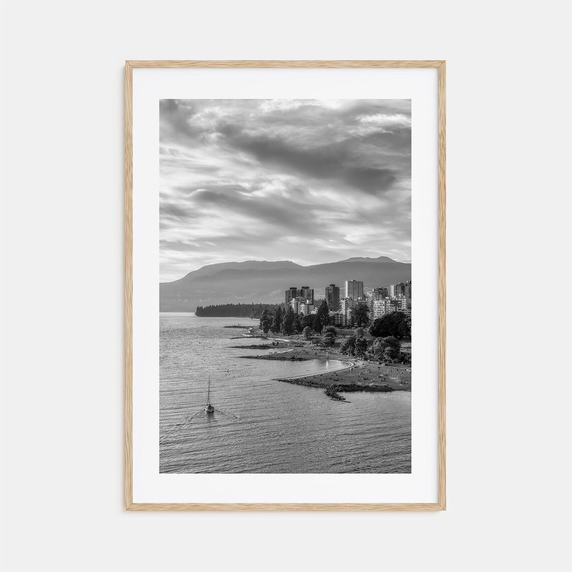 Vancouver Black And White Travel Poster, Canada