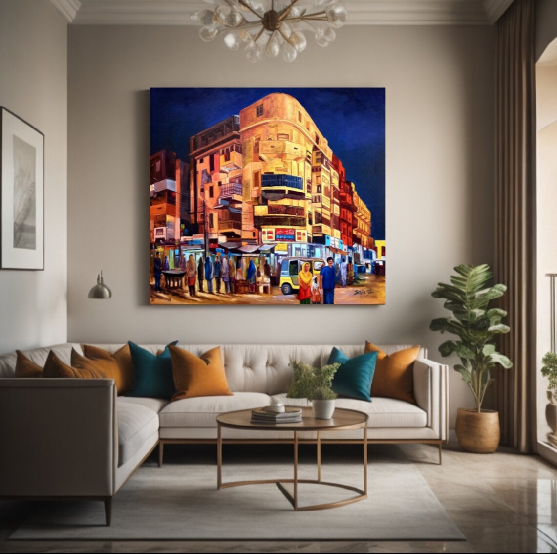 Old Karachi City Art Print, Travel Poster - Image 3