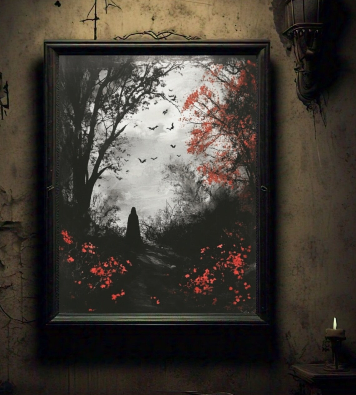 Witchy Halloween Vintage Gothic Art Print - Image 2