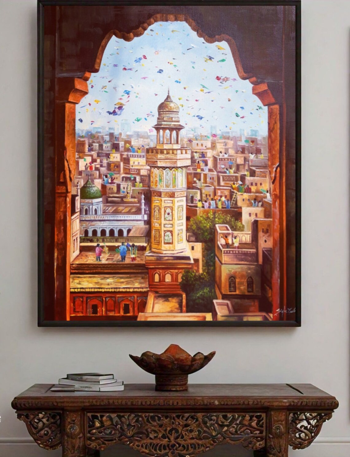 Indian Art Oil Painting, Desi Home Decor Art Print