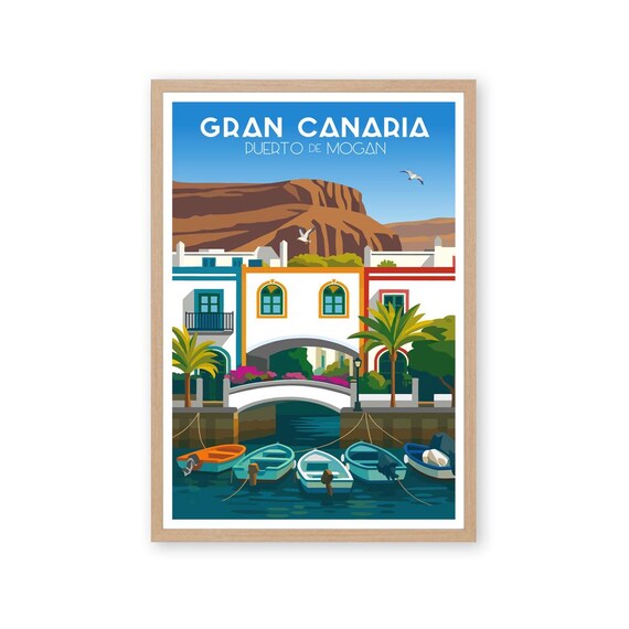 Puerto De Mogn Travel Poster, Gran Canaria