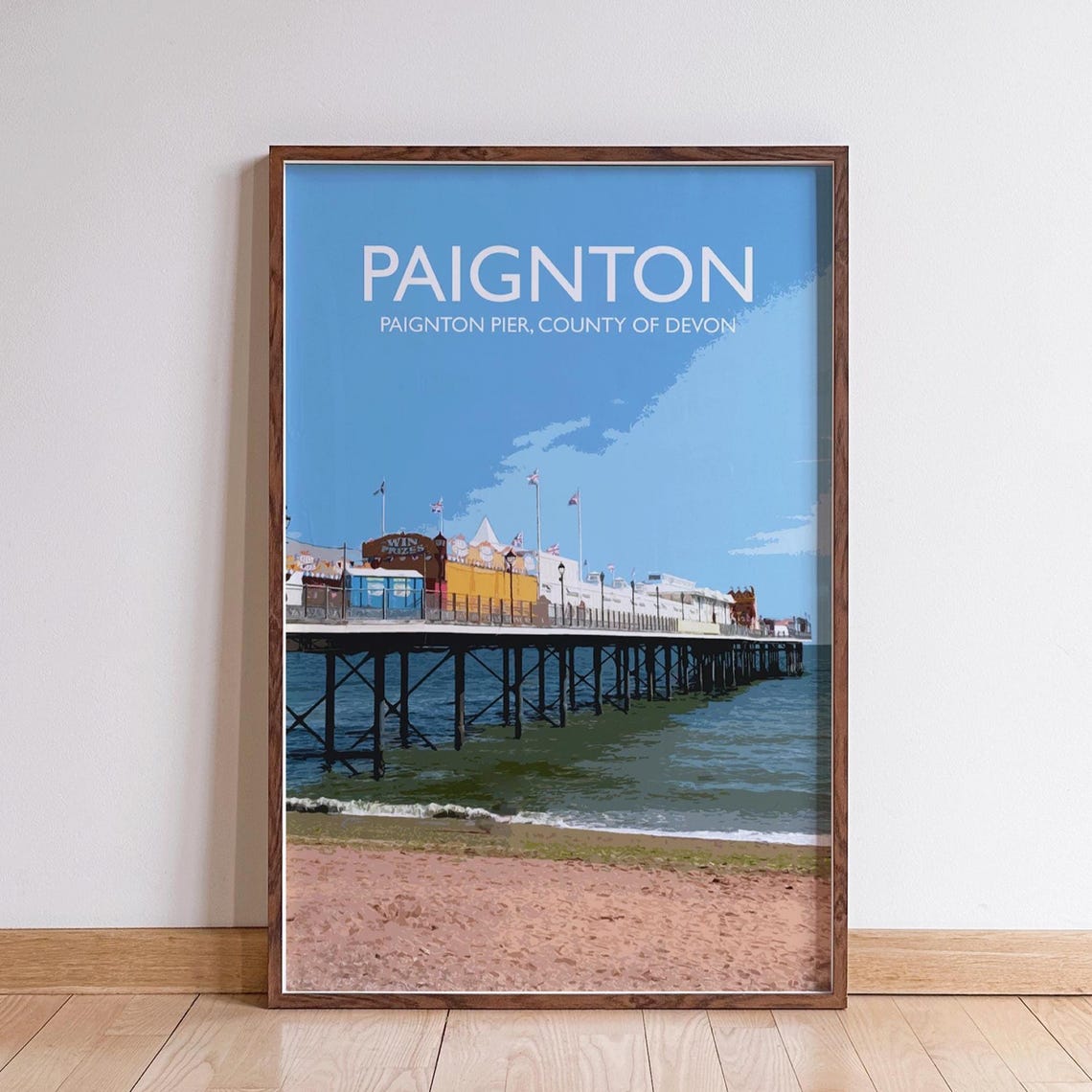 Paignton Pier Poster, British Coastline