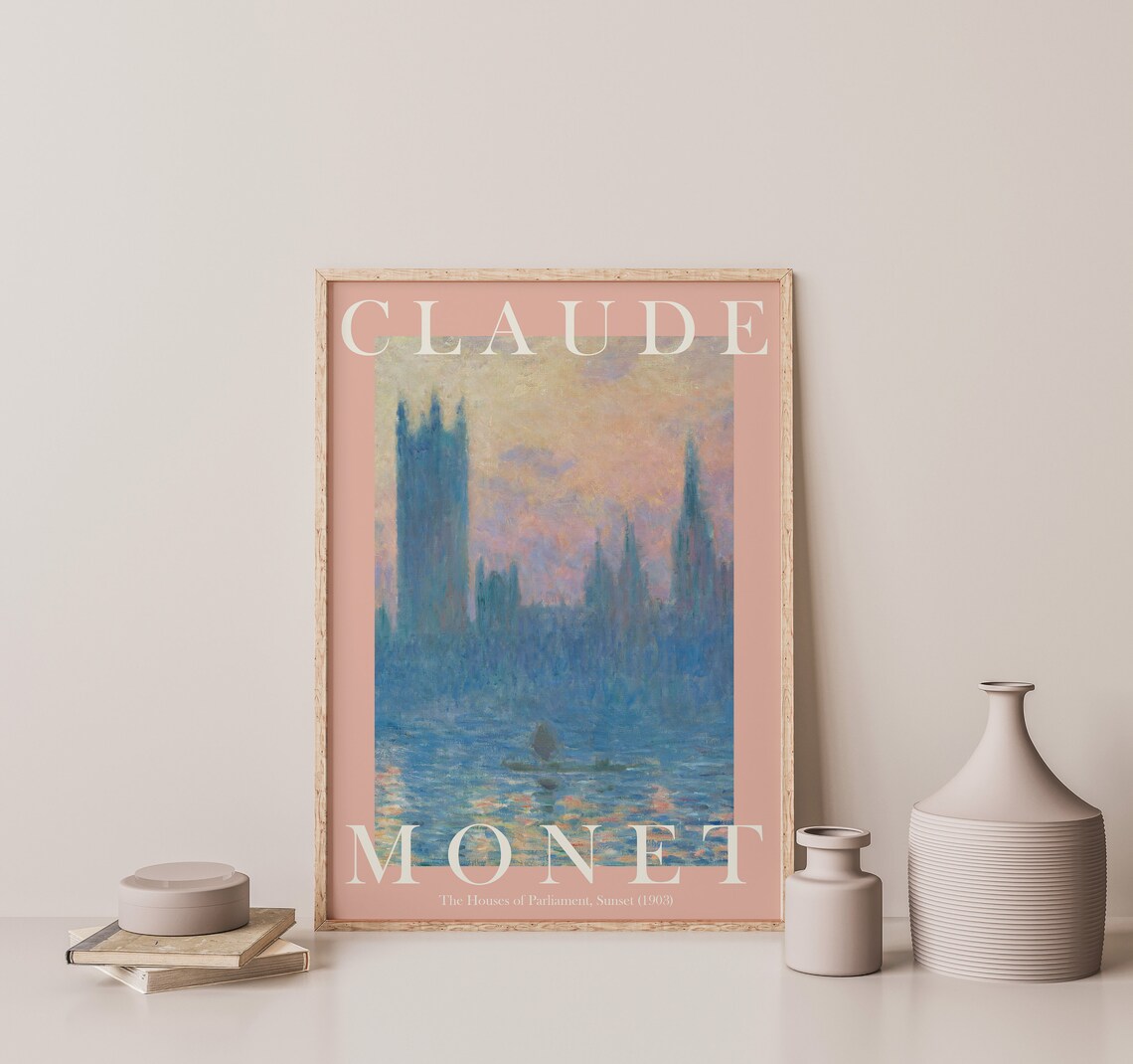 Claude Monet Houses Of Parliament Sunset 1903 London Skyline Poster - Image 2