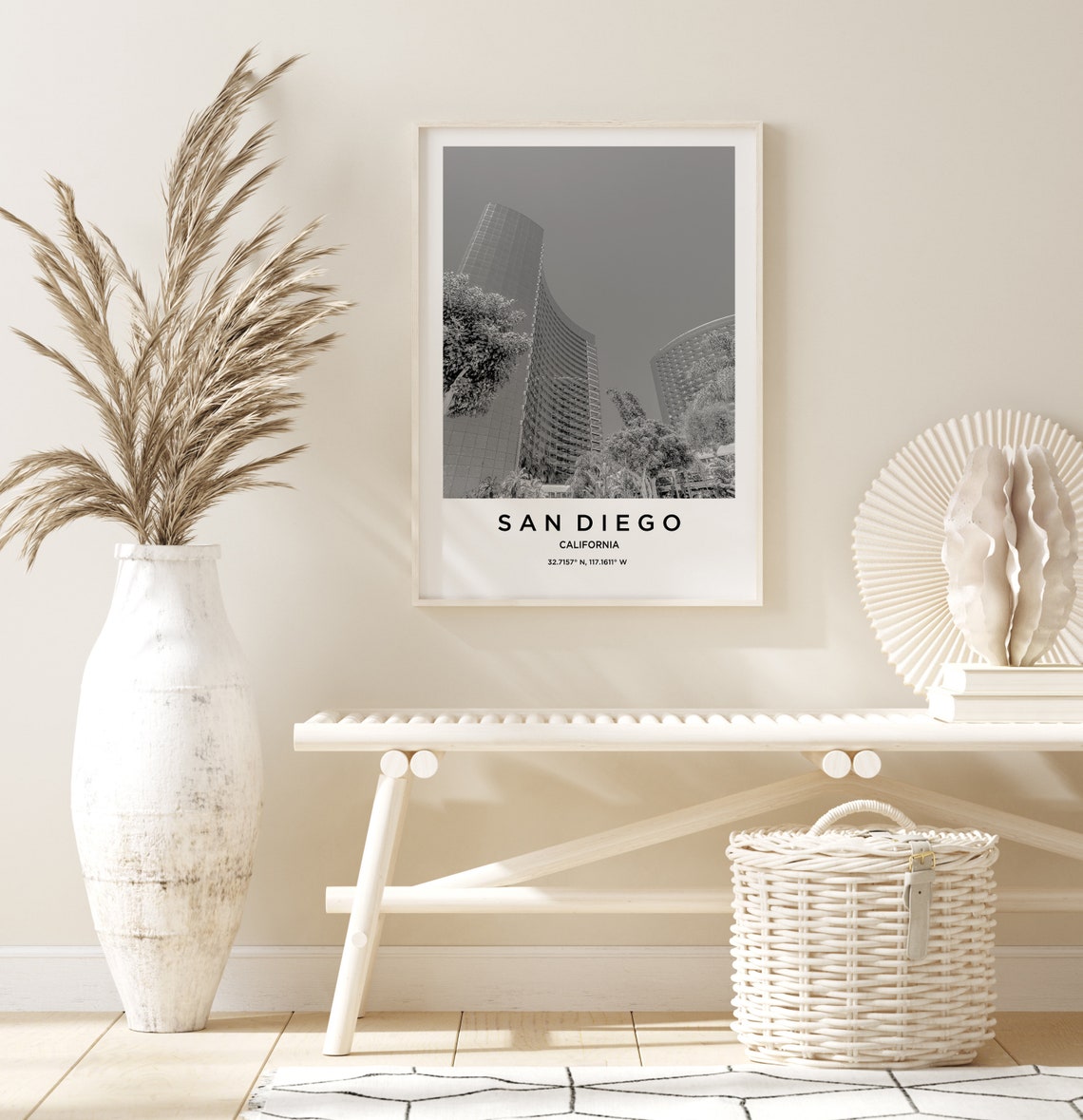 San Diego Travel Poster San Diego Print San Diego Photo Print Black And White Photography Monochrome Travel Photography California - Image 2