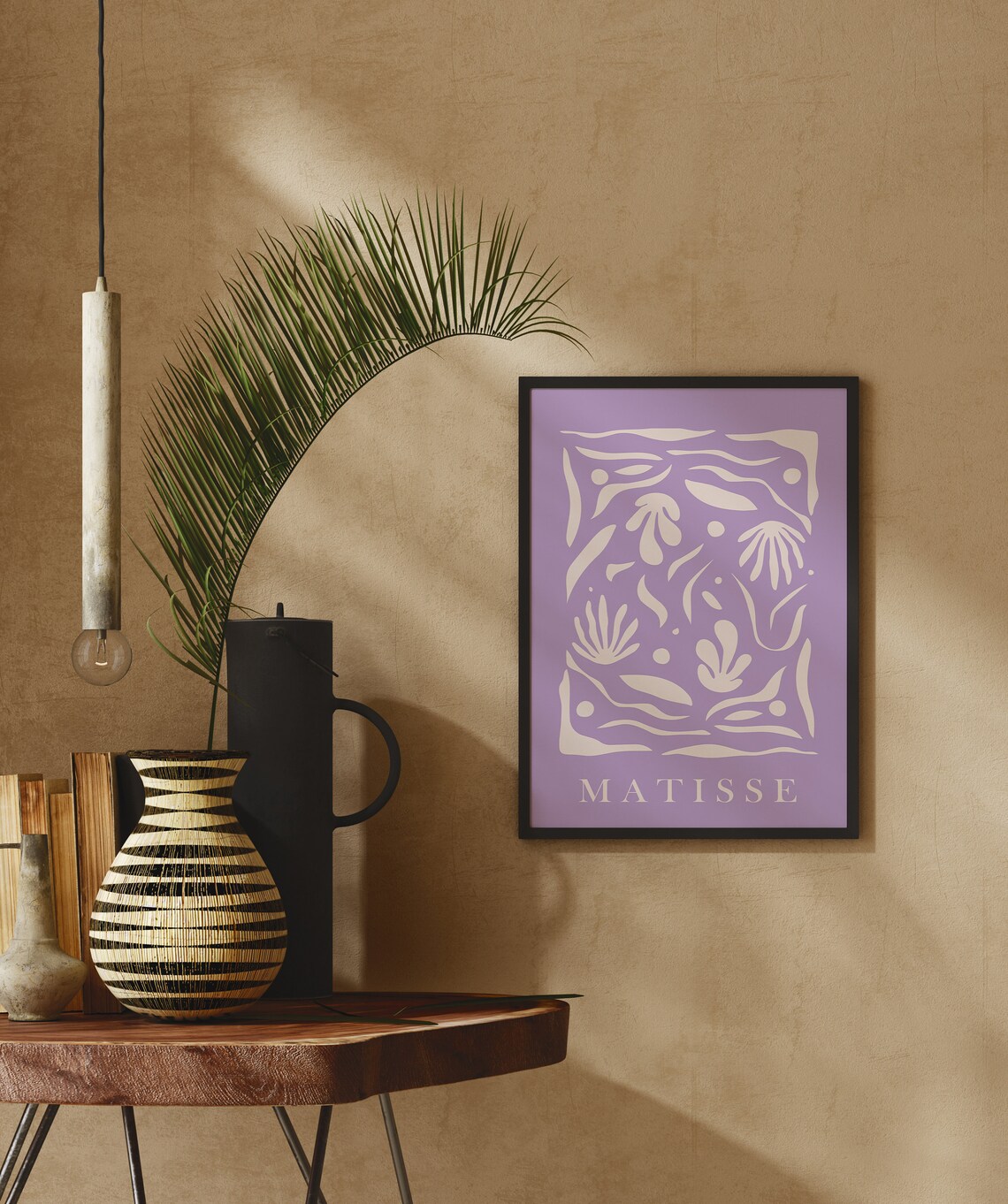 Matisse Lilac Purple Organic Cut Out Shapes Abstract Art Poster - Image 3