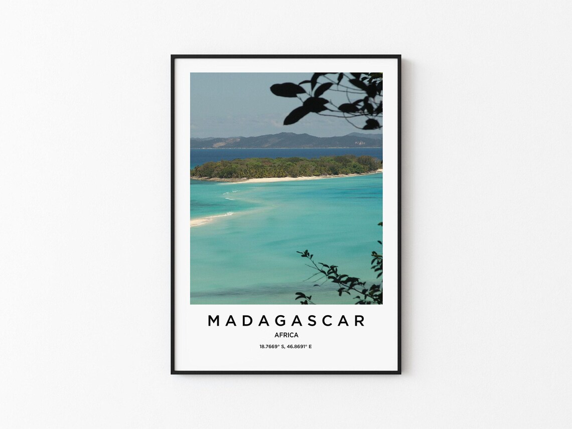 Madagascar Turquoise Lagoon Tropical Island Beach Photography Poster