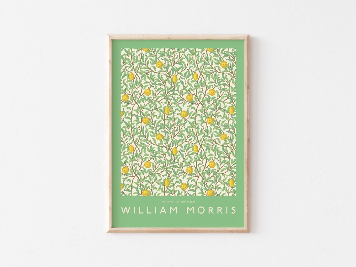 William Morris Green Border Lemon Tree Victoria Albert Museum Poster - Image 3