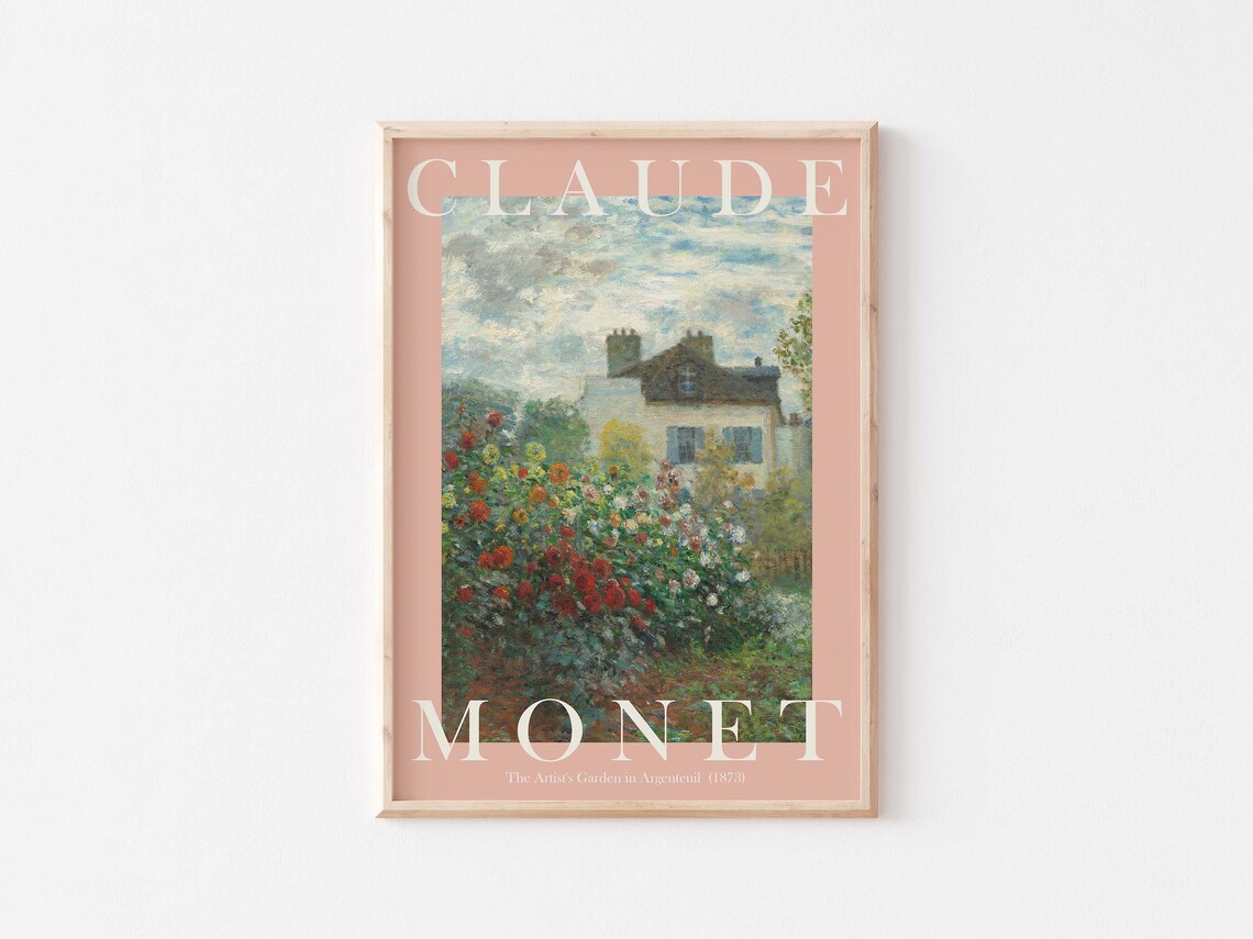 Claude Monet The Artists Garden In Argenteuil 1873 Flowers Poster - Image 3