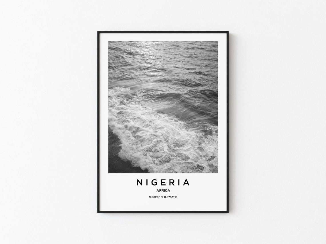 Nigeria Art Nigeria Print Nigeria Poster Nigeria Art Nigeria Photo Nigeria Map Nigeria Painting Nigeria Travel