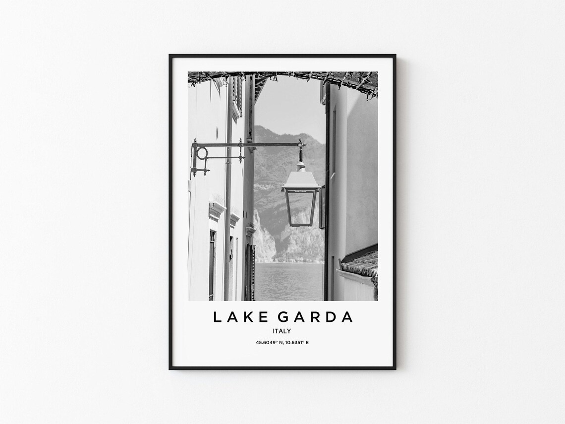 Lake Garda Travel Poster, Lake Landscape