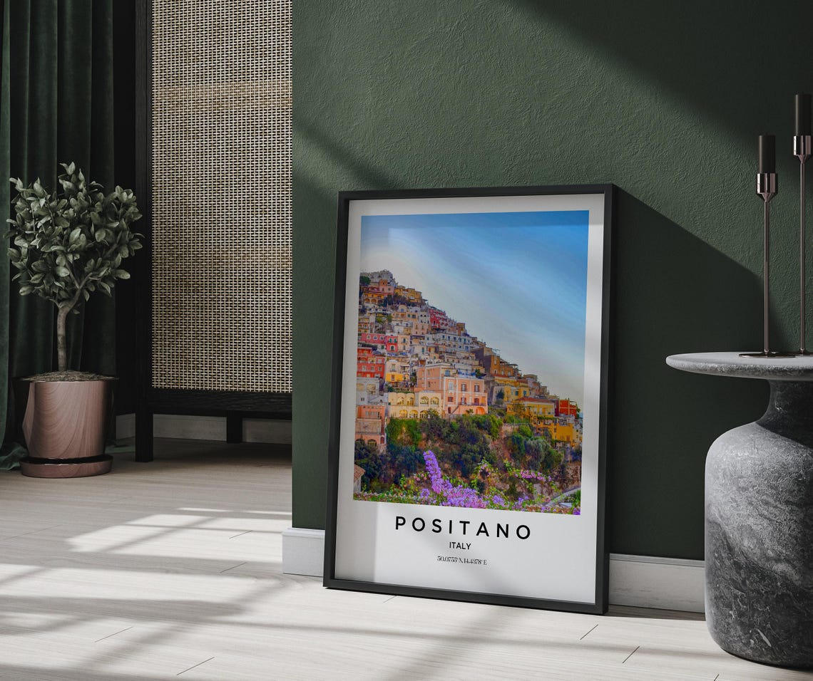 Positano Italy Amalfi Coast Colorful Cliffside Village Travel Poster - Image 2