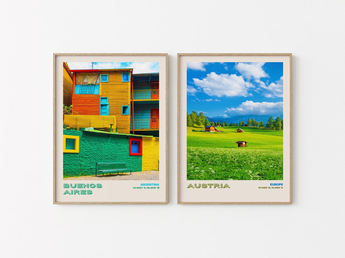 Buenos Aires Argentina Colorful Caminito Style Houses Poster - Image 2