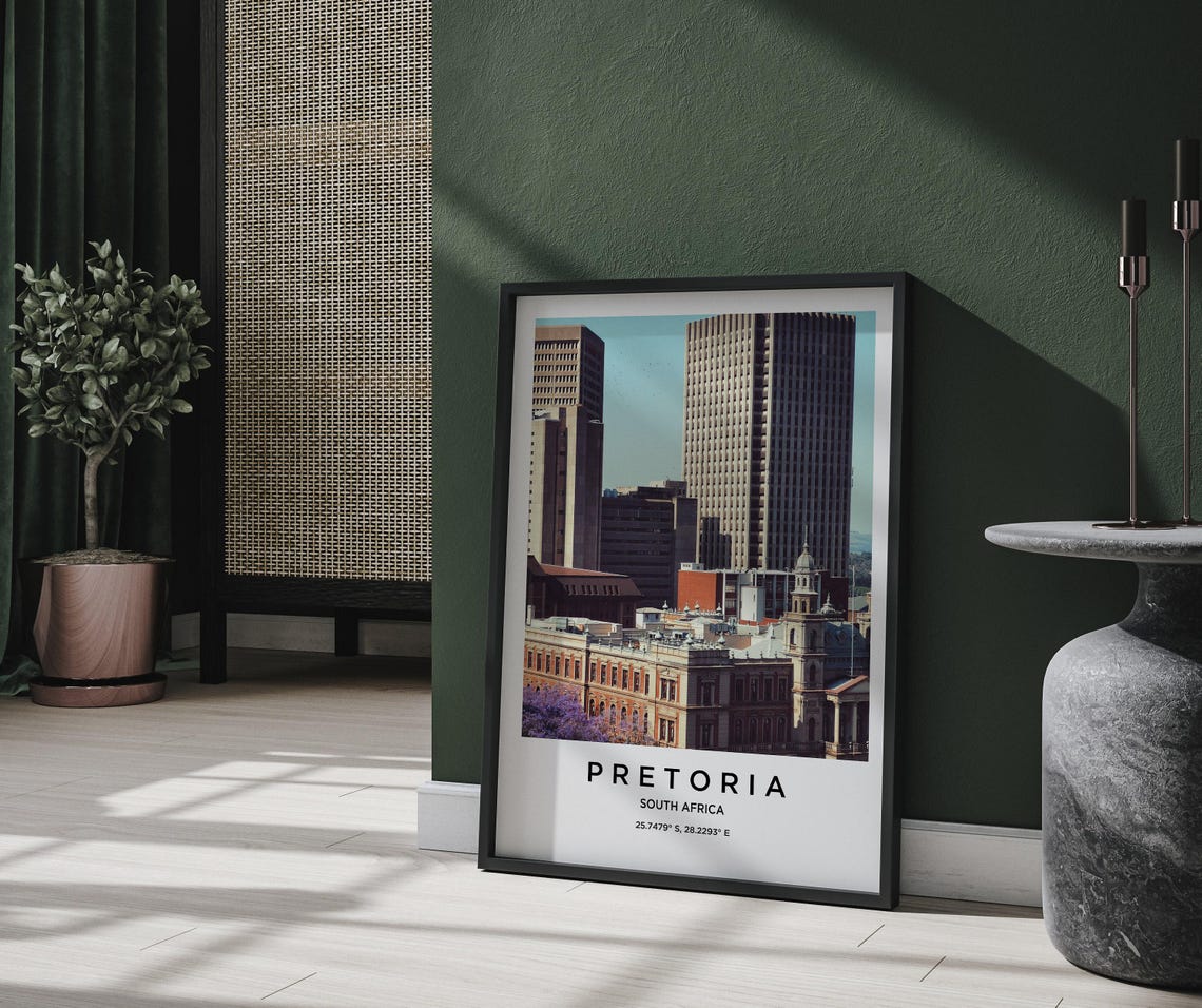 Pretoria Art Pretoria Print Pretoria Poster Pretoria Art Pretoria Photo Pretoria Map Pretoria Painting Pretoria Travel - Image 2