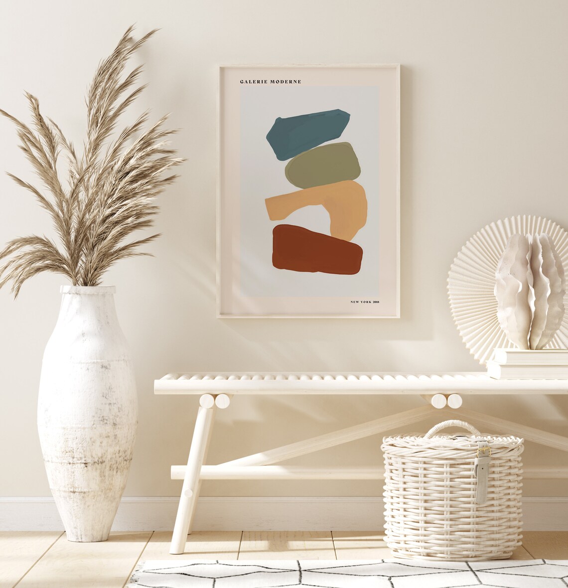 Galerie Moderne Stacked Stones Earthy Tones Organic Cairn Poster - Image 2