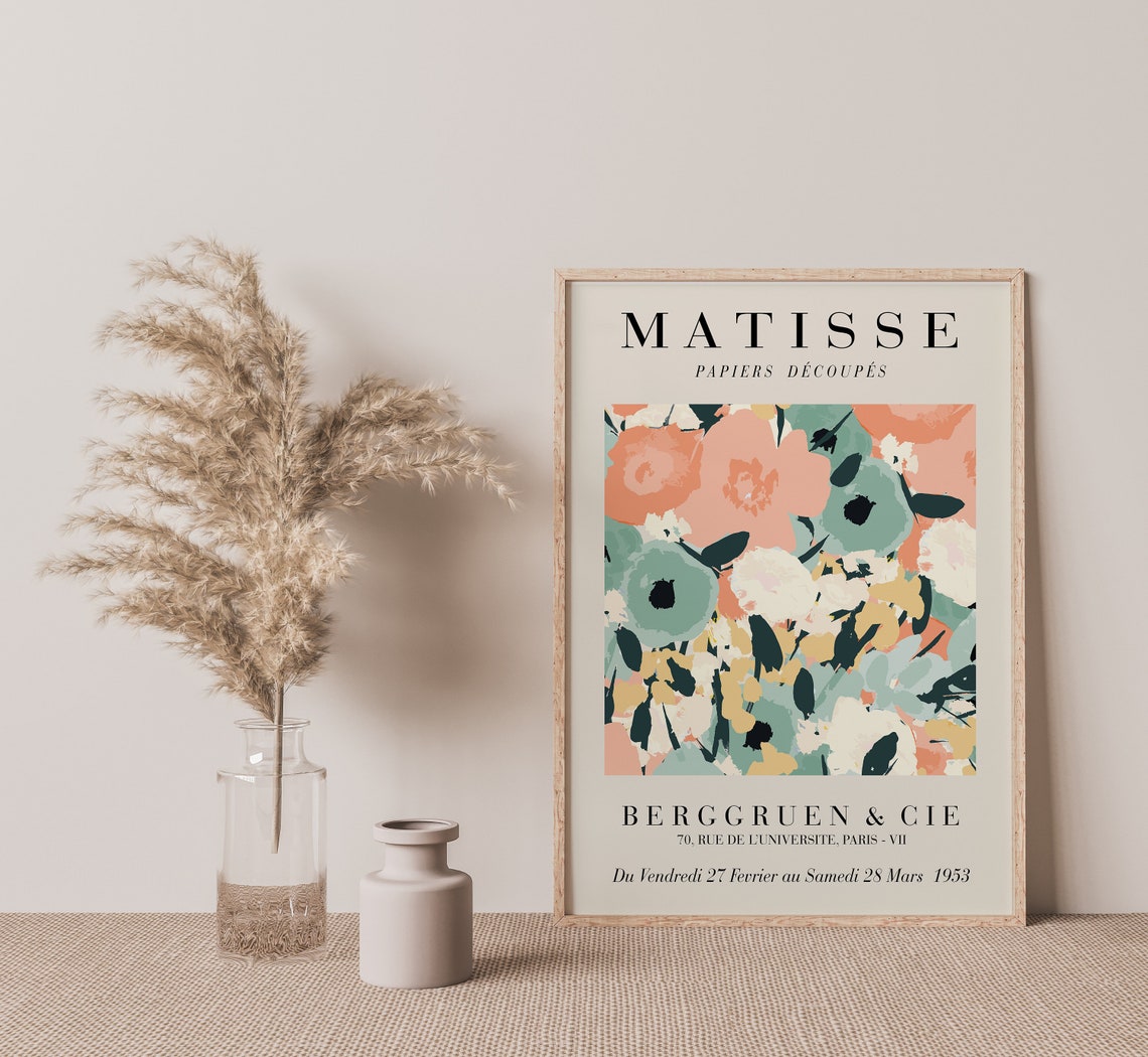 Matisse Colorful Abstract Floral Bouquet Papiers Decoupes Poster - Image 2