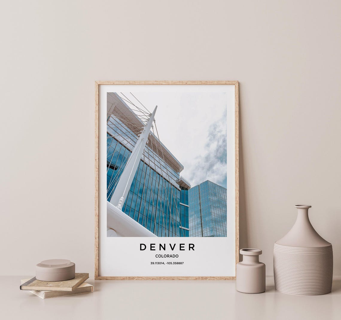 Denver Colorado Modern Glass Skyscraper Low Angle Photo Poster - Image 2