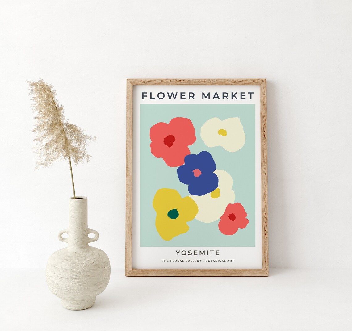 Yosemite Flower Market Mint Botanical Art Poster For Fresh Kitchen Wall Decor - Image 3