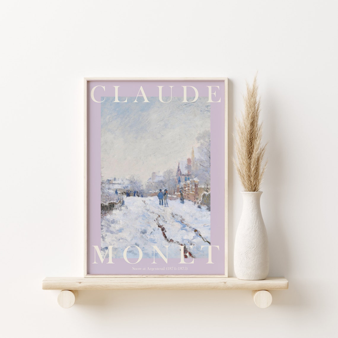 Claude Monet Snow at Argenteuil Snowy Winter Street Scene Poster - Image 2