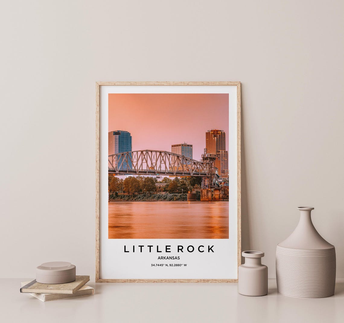 Little Rock Art Little Rock Print Little Rock Poster Little Rock Art Little Rock Photo Little Rock Map Little Rock Painting - Image 2
