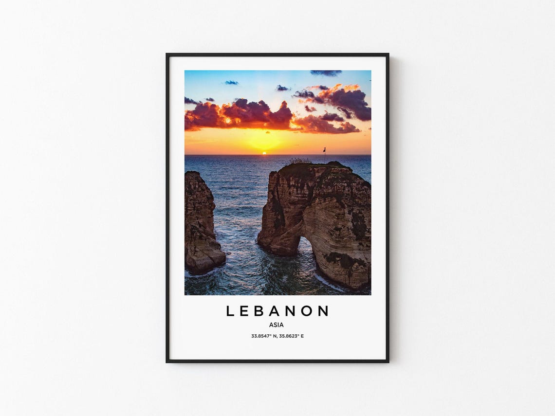 Lebanon Art Lebanon Print Lebanon Poster Lebanon Art Lebanon Photo Lebanon Map Lebanon Painting Lebanon Travel